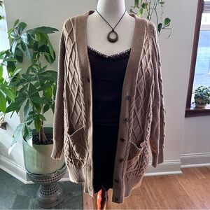 GAP NEW Women's Brown Knit Long Cardigan